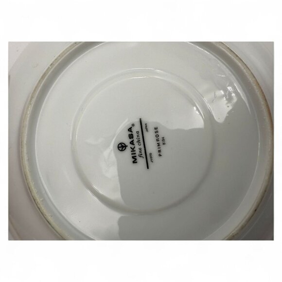 Mikasa Primrose Saucer 6" Floral Design White & Pink With Silver Trim - Picture 6 of 6